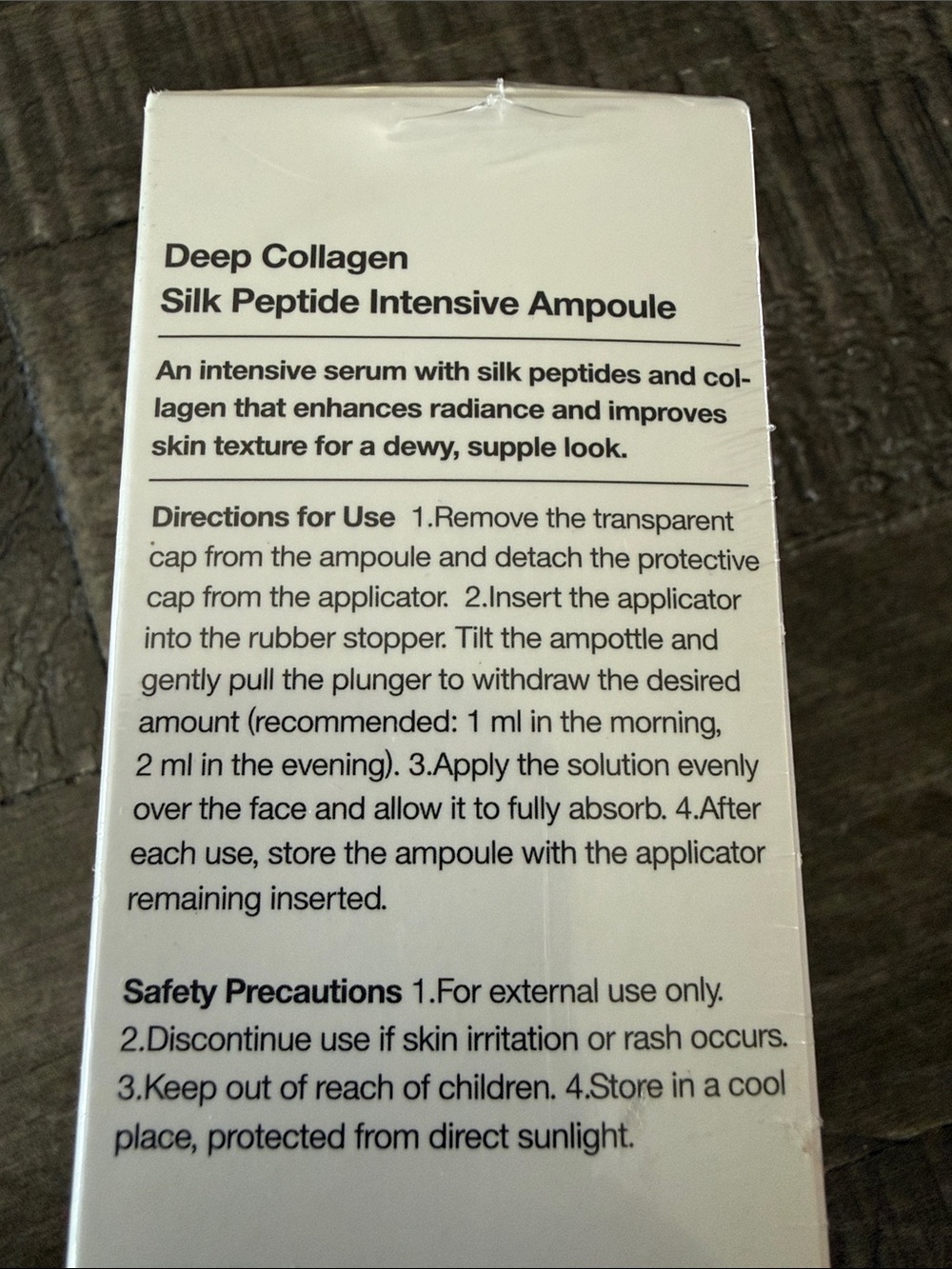 Silk Peptide Intensive Ampoule - Deep Collagen - New in sealed box - Picture 3 of 5